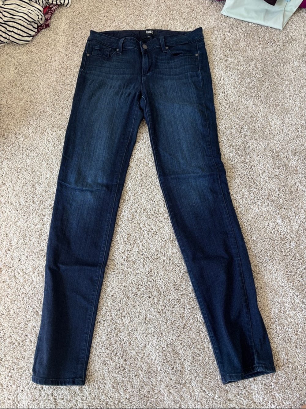 PAIGE Dark Indigo Skinny Jeans